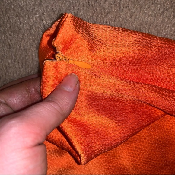 Free People Blaze Orange All The Way Satin Mini Skirt summer classic casual - Picture 7 of 7